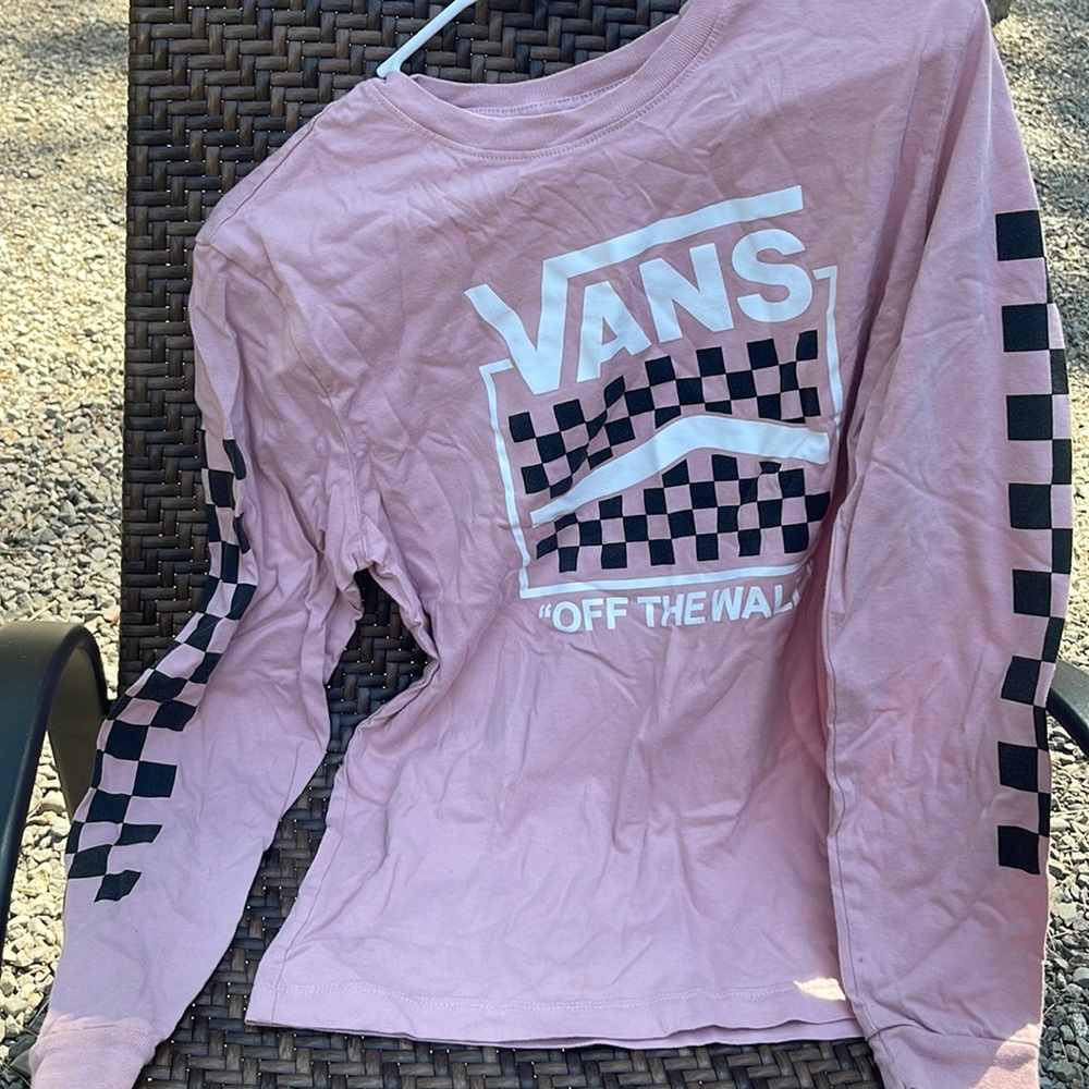 Youth Vans blush pink long sleeve
